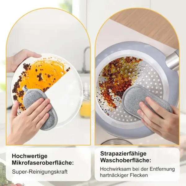 Nouvelles éponges de nettoyage épaissies argent Double face chiffon à vaisselle cuisine plat Pot forte lingette de nettoyage tampons à récurer magiques