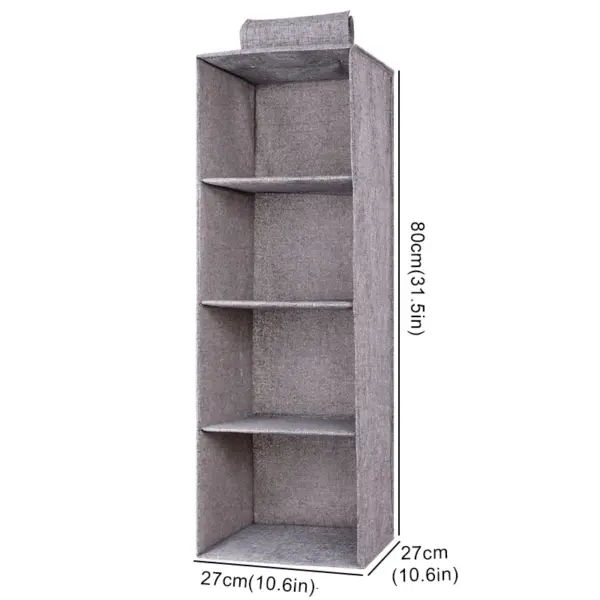 Sac de rangement suspendu en coton et lin, Style tiroir, boîte de rangement de garde-robe, support organisateur de vêtements, étagère de rangement suspendue pliable