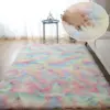 Tapis Gris en Peluche pour Salon et Chambre – Moelleux et Antidérapant