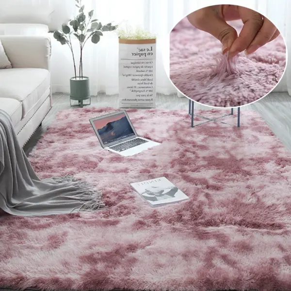 Tapis Gris en Peluche pour Salon et Chambre – Moelleux et Antidérapant