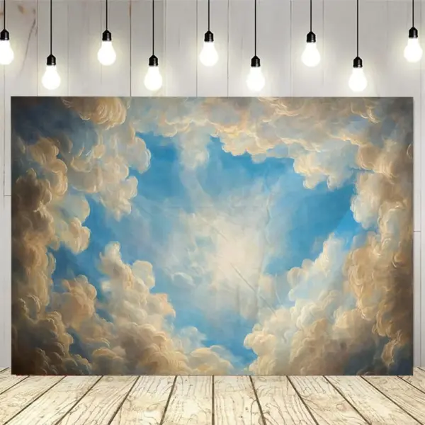 Tapisserie murale Vintage avec personnage de ciel, plafond d'église européenne, affiche de fond de salon, décoration de Studio de dortoir de maison