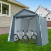 Tente de jardin extérieure, rangement d'outils, hangar de vélo, Garage 2.4x2.4x2.4m avec porte de volet roulant à fermeture éclair, Protection UV étanche