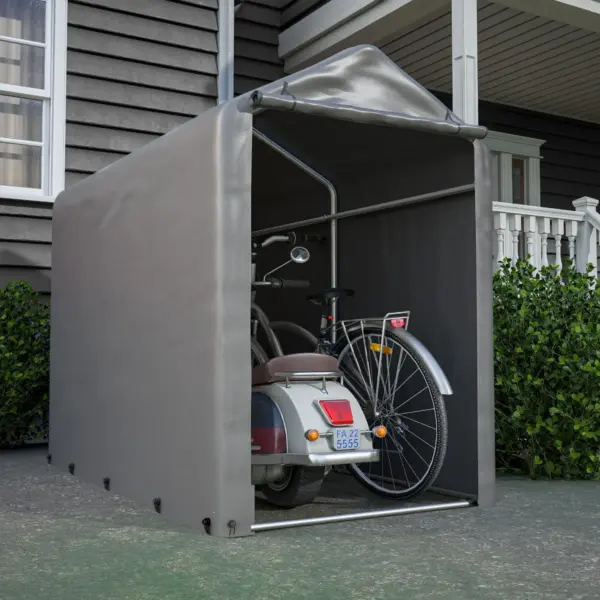 Garage à vélo gris foncé 187x100x160cm |   Abri de jardin en tente