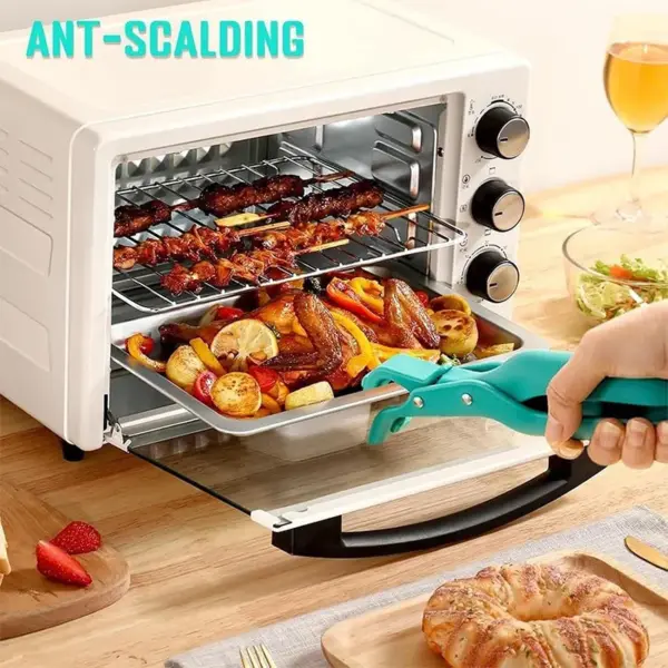 Pince à plaque chauffante Anti-brûlure, bol, Clips à vaisselle, support à pince de cuisson, pinces antidérapantes en Silicone pour plats de cuisine, bols assiettes