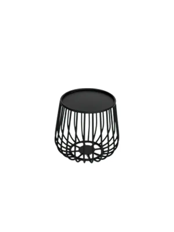 Table basse industrielle nordique Tables rondes en métal pour petits espaces Table d'appoint moderne cadre en fer meubles de salon minimalistes