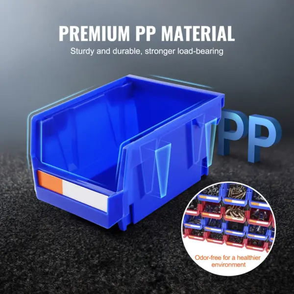 SucceBuy – bac de rangement empilable, 24 pièces, 5x4x3 pouces, étagère à plusieurs niveaux autoportante pour Garage, conteneur empilable suspendu