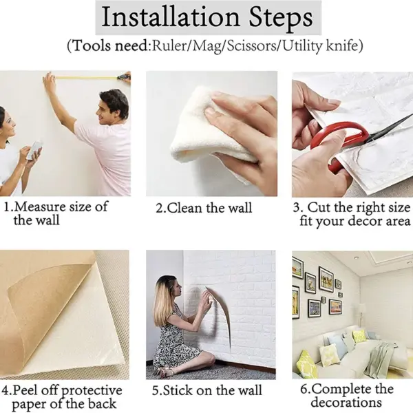 Autocollants de panneaux muraux en brique auto-adhésifs imperméables, papier peint de salon, décor à la maison, revêtement mural 3D, toile de fond TV