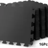 Tapis de Gymnastique en Mousse Imbriqué – 8 ou 16 Pièces, Motif Croisé