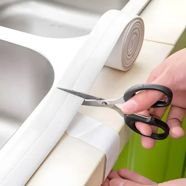 Bandes Adhésives Imperméables en PVC pour Calfeutrage, Autocollant Mural pour Douche, Sceau de Bain, Moule d'Évier de Cuisine