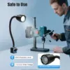 5W Led Machine-outil lumière Machine lampe de travail lumière LED Flexible Base magnétique tour lumière lampe industrielle avec Long tuyau