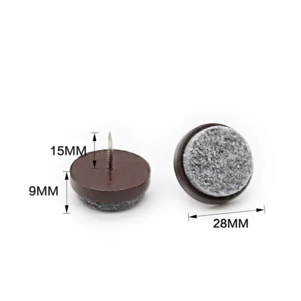 Clous en feutre plastique 14-28mm, 30 pièces, antidérapants, pour chaise, Table, lit, placard, pieds, meubles, protection de sol en bois, quincaillerie pour ongles