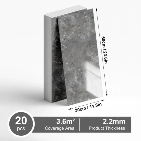 Carrelage adhésif mural 3D effet marbre – Autocollant vinyle pour mur, cuisine et salle de bain