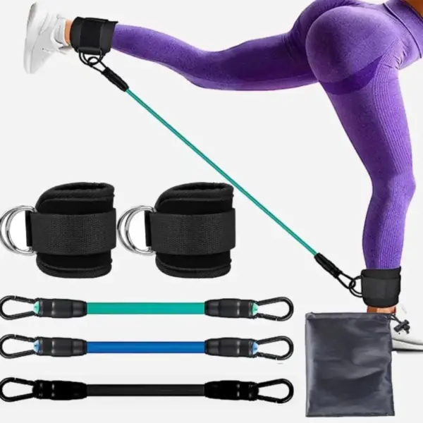 Bandes de résistance de sangle de cheville, corde de traction de force de jambe de hanche, Fitness, entraînement élastique, Yoga à domicile, Pilate, Crossfit, équipement de gymnastique