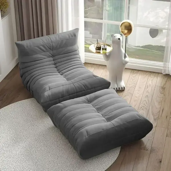 Fauteuil pouf pour adultes, canapé souple pour salon, canapé de sol sans accoudoirs pour coin salon de lecture d'appartement