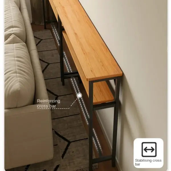 Table d’Appoint Super Étroite Moderne – Étagère de Rangement pour Salon