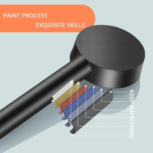 Pommeau de Douche Noir à 5 Modes Réglable, Haute Pression, T-shirts d'Eau, Énergie à l'Eau, Accessoires HOAccessrespiration