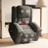 Canapé inclinable Comanlai avec repose-pieds, fauteuil de massage électrique avec 8 points de massage 160 °   Fauteuil pivotant relaxant pour personnes âgées