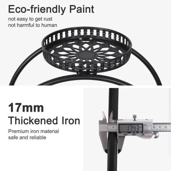 4 couches 6 Pots porte-fleurs plante support étagère 4 roues libre mobile affichage étagère support balcon