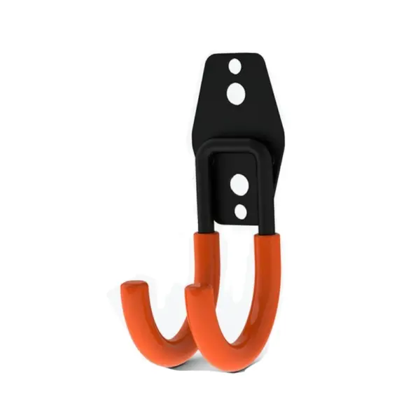 Crochet mural métallique robuste antidérapant – Support de rangement pour garage et vélo