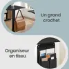SONGMICS Bureau réglable en hauteur 160 x 70 cm – Fonction mémoire et port USB-C, noir