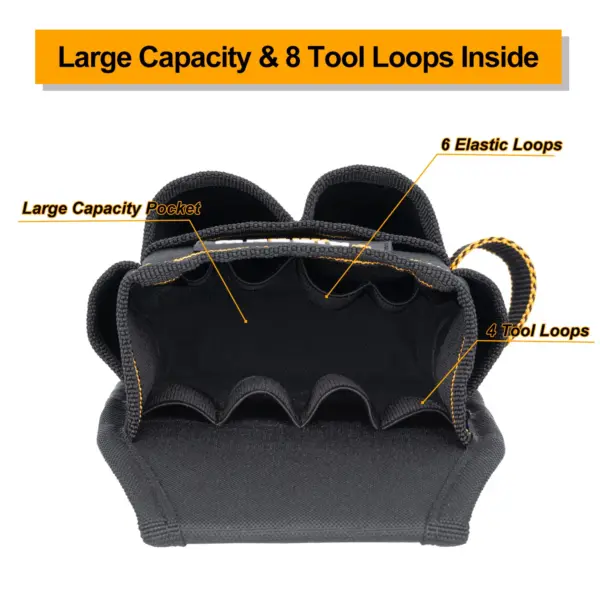 TKIGZNW Pochette à outils robuste avec ceinture réglable – 6 poches et 9 boucles pour tournevis