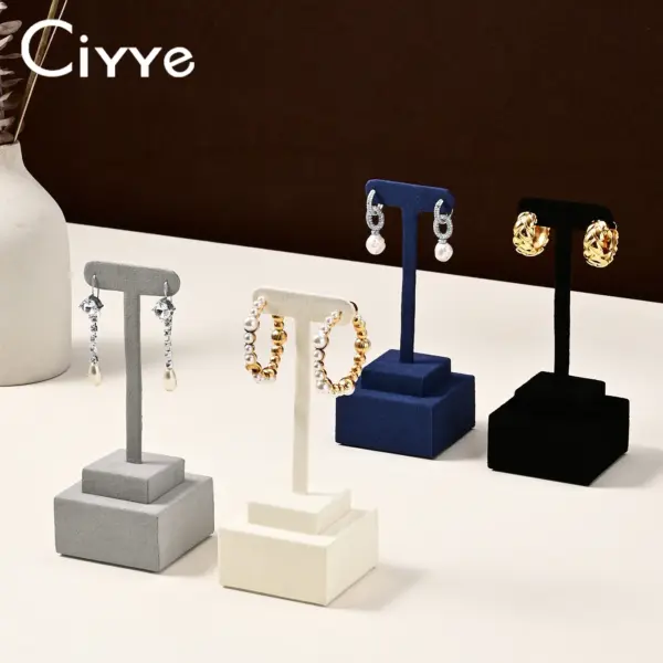 Ciyye t-bar bijoux présentoir boucles d'oreilles anneaux support organisateur de rangement support pour accessoires de mode bagues bijoux accessoires
