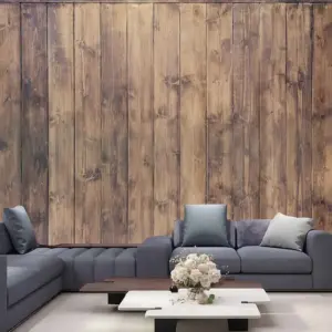 Tapisserie murale aspect texture bois – Décoration artistique de style naturel pour chambre à coucher, salon, bureau, fête d'anniversaire et esthétique de la maison