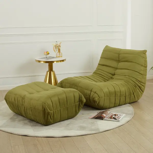 Fauteuil pouf pour adultes, canapé souple pour salon, canapé de sol sans accoudoirs pour coin salon de lecture d'appartement