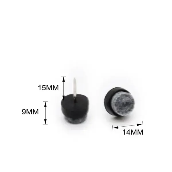 Clous en feutre plastique 14-28mm, 30 pièces, antidérapants, pour chaise, Table, lit, placard, pieds, meubles, protection de sol en bois, quincaillerie pour ongles