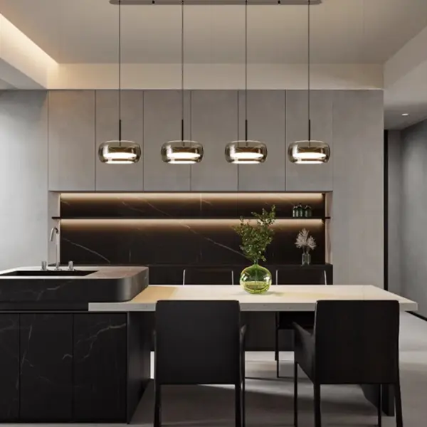 Plafonnier LED Suspendu à Anneaux – Luminaire Moderne pour Salon et Salle à Manger