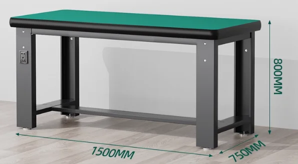 Établi en acier antistatique robuste L2100m, conception moderne pour l'entretien, quincaillerie de meubles d'atelier