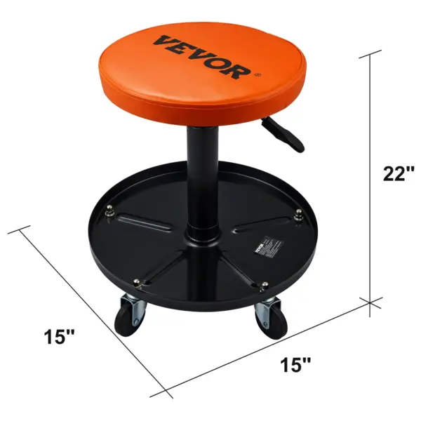 SucceBuy – tabouret de mécanicien pneumatique roulant de 250 LBS, siège de Garage/magasin, tabouret d'atelier roulant rembourré pour réparation automobile de Garage
