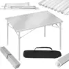 WOLTU Table de Camping pliante en aluminium Table d'extérieur pour Barbecue Portable Table de pique-nique pliable pour Buffet de voyage de jardin de plage