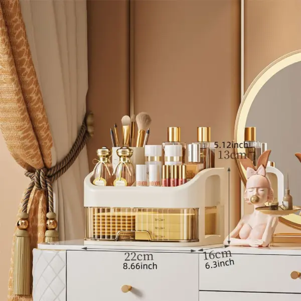 Boîte de rangement de maquillage multicouche 1 pièce, rangement de cosmétiques pour les soins de la peau, fard à paupières, Lotions rouge à lèvres, idéal pour commode, salle de bain, chambre à coucher