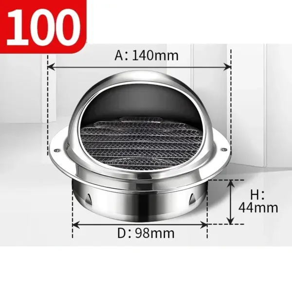 Grille de Ventilation Murale et de Plafond en Acier Inoxydable, Couvercle Étanche pour Quincaillerie Domestique