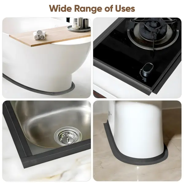 Bandes Adhésives Imperméables en PVC pour Calfeutrage, Autocollant Mural pour Douche, Sceau de Bain, Moule d'Évier de Cuisine