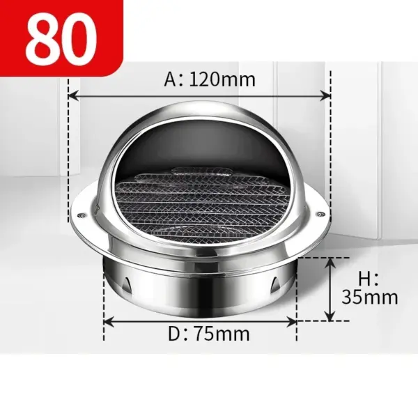 Grille de Ventilation Murale et de Plafond en Acier Inoxydable, Couvercle Étanche pour Quincaillerie Domestique