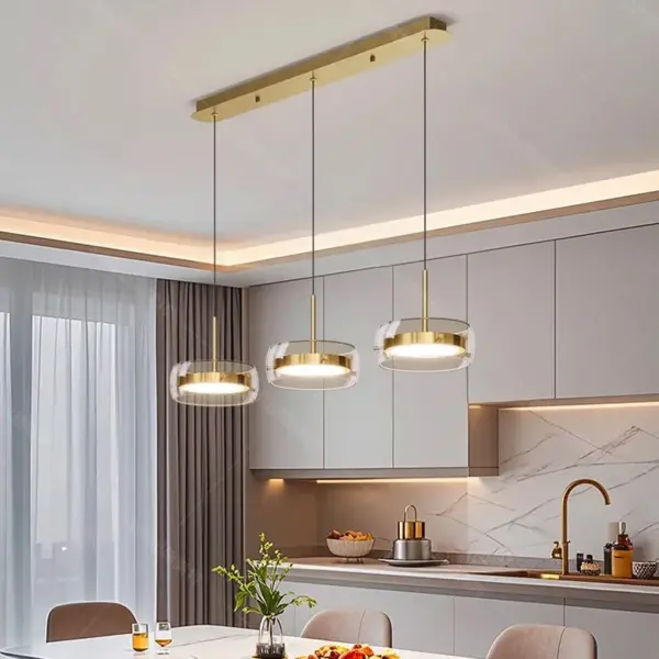 Plafonnier LED Suspendu à Anneaux – Luminaire Moderne pour Salon et Salle à Manger