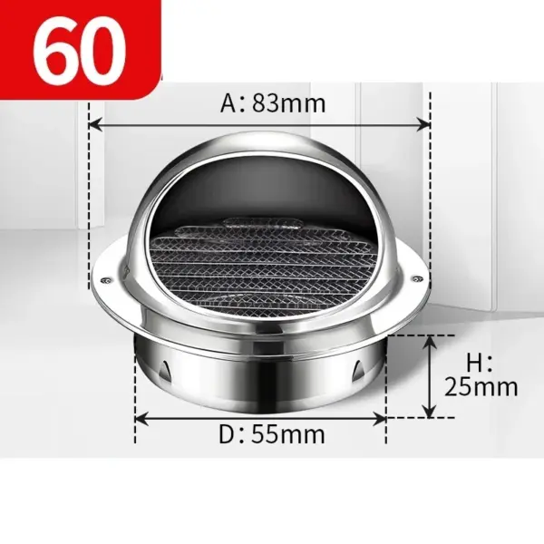 Grille de Ventilation Murale et de Plafond en Acier Inoxydable, Couvercle Étanche pour Quincaillerie Domestique