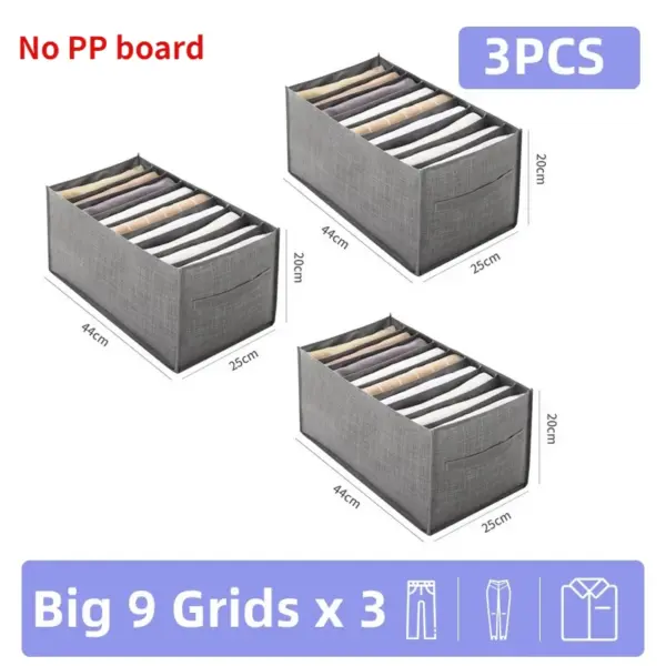 Boîte de rangement pour pantalons et jeans, tiroirs, organisateur pour sous-vêtements, soutien-gorge, chaussettes, garde-robe, organisateur de vêtements, armoire, organisateurs de T-Shirt, rangement