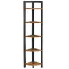 VASAGLE Étagère d'angle à 5 Niveaux, Bibliothèque du Coin, Meuble de Rangement Polyvalent, Porte-Plantes, pour Salon, Chambre, Bureau, Style Industriel