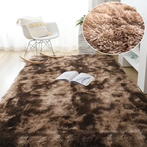 Tapis Gris en Peluche pour Salon et Chambre – Moelleux et Antidérapant
