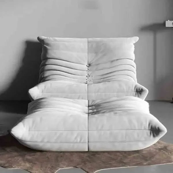 Fauteuil pouf pour adultes, canapé souple pour salon, canapé de sol sans accoudoirs pour coin salon de lecture d'appartement