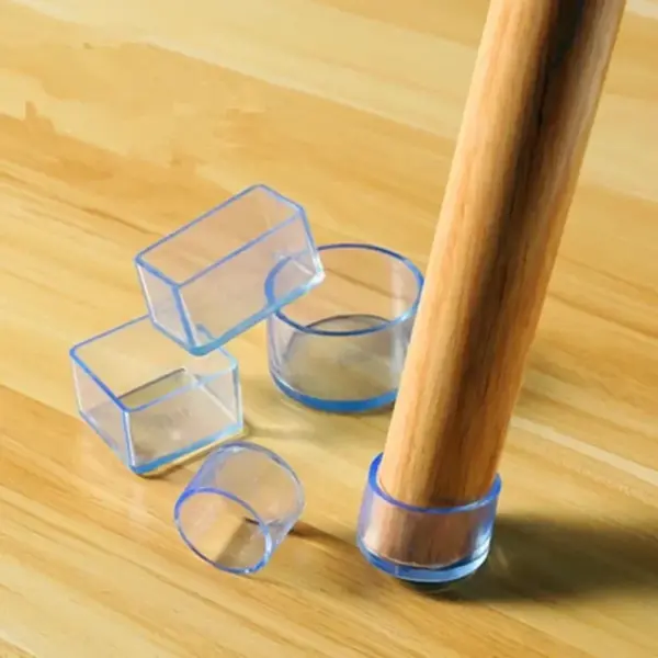 Coussinet de pied de chaise en Silicone, rond et carré, bouchon d'extrémité de Table en PVC, silencieux, antidérapant, capuchon de Protection de sol, couvre-pied, 16/8/4 pièces