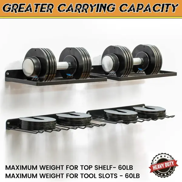 Support mural pour outils électriques en métal – Panneau perforé robuste pour garage et atelier