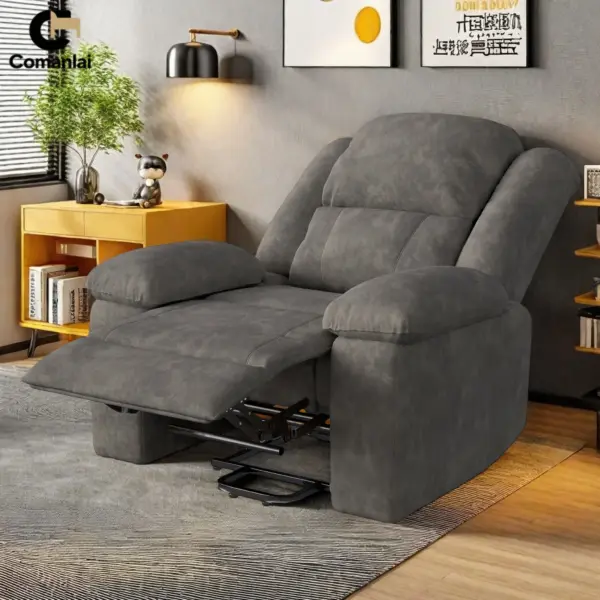 Canapé inclinable Comanlai avec repose-pieds, fauteuil de massage électrique avec 8 points de massage 160 °   Fauteuil pivotant relaxant pour personnes âgées