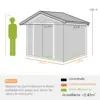 Abri à outils Outsunny avec cadre au sol, hangar à outils, hangar de jardin en acier