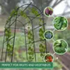 Arche de jardin extra haute de 7,5 pieds avec treillis et filet, en acier revêtu de polyéthylène, pour plantes grimpantes, légumes, pergola extérieure