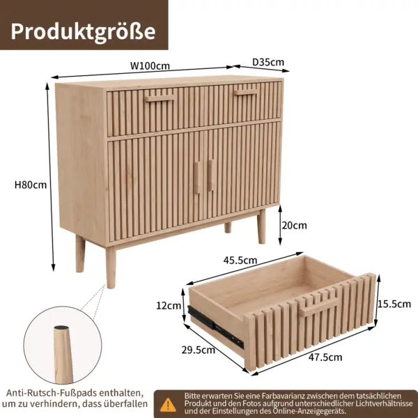 Rosahqnda Commode de style campagnard 4 ou 6 tiroirs rangement S armoire Protection contrebasculement Couleur bois