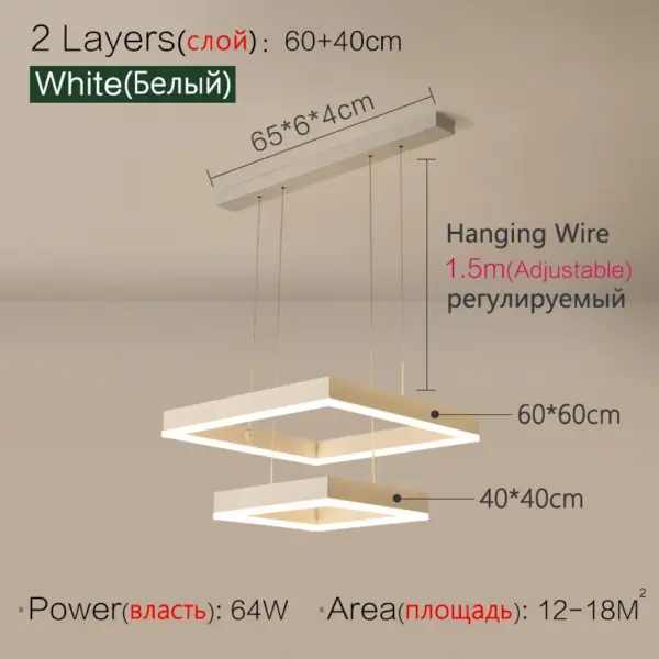 Plafonnier LED Suspendu Moderne – Luminaire Décoratif pour Salon et Chambre